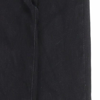 Denim & Co. Womens Black Cotton Skinny Jeans Size 8 L32 in Regular Zip