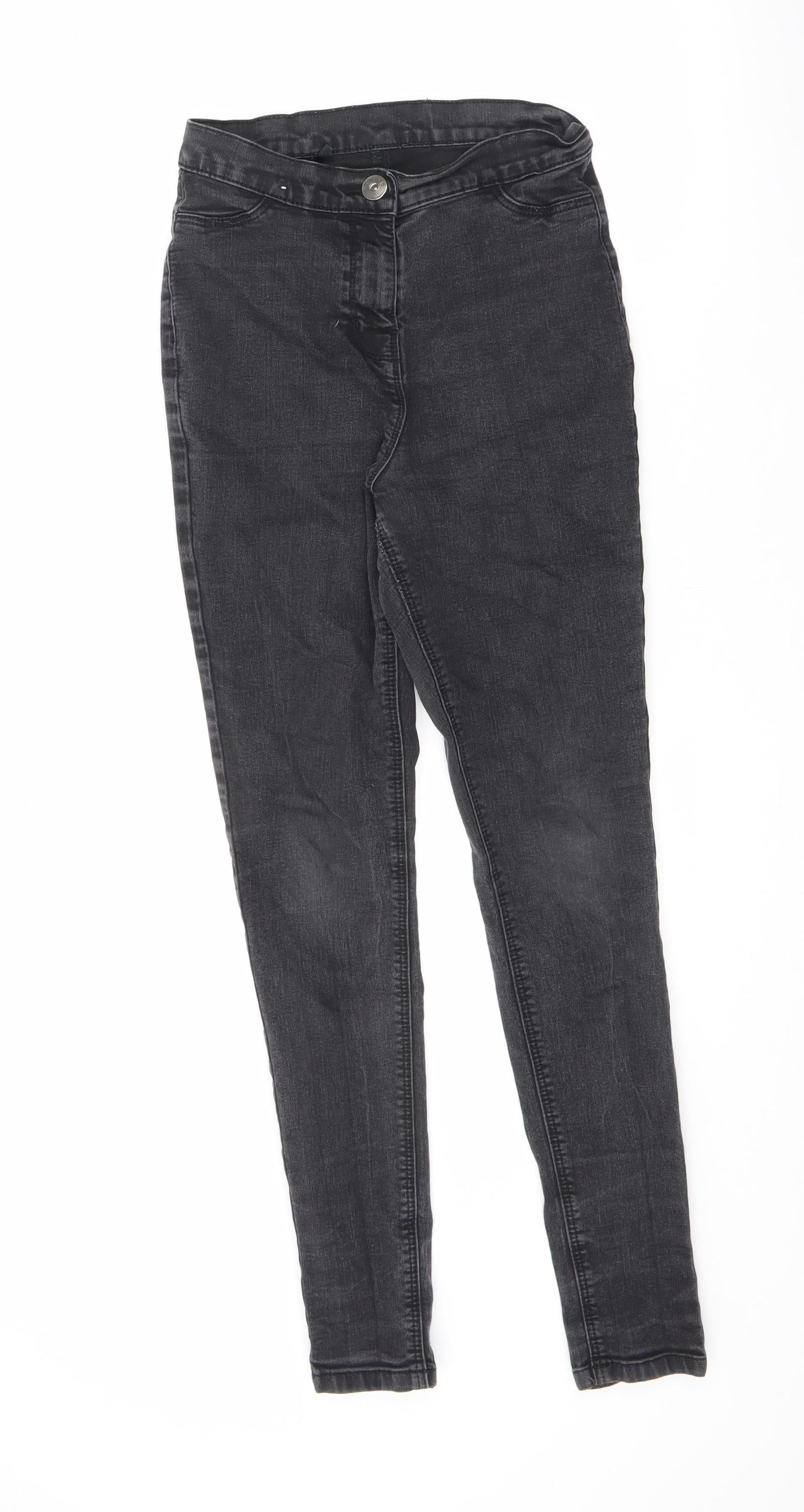 Nutmeg Womens Black Cotton Skinny Jeans Size 10 L27 in Regular Zip