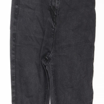 Nutmeg Womens Black Cotton Skinny Jeans Size 10 L27 in Regular Zip