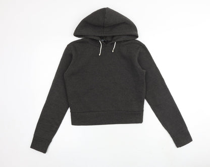 PRETTYLITTLETHING Womens Grey Polyester Pullover Hoodie Size 8 Pullover