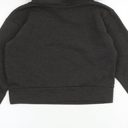 PRETTYLITTLETHING Womens Grey Polyester Pullover Hoodie Size 8 Pullover
