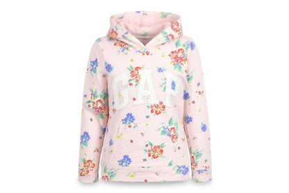 Gap Girls Pink Floral Cotton Pullover Hoodie Size 14-15 Years Pullover
