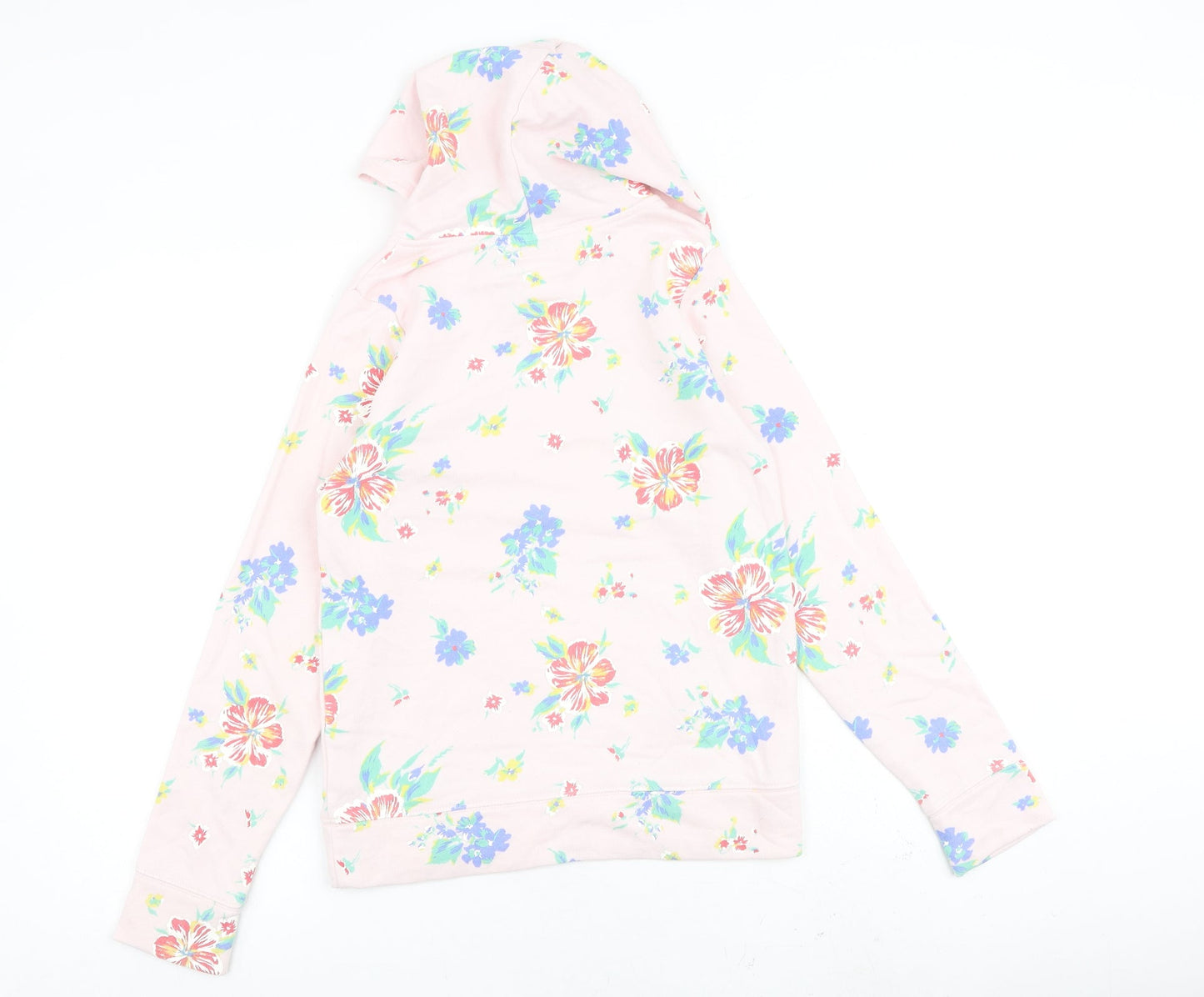 Gap Girls Pink Floral Cotton Pullover Hoodie Size 14-15 Years Pullover