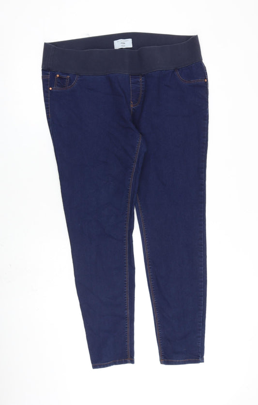 New Look Womens Blue Cotton Jegging Jeans Size 18 L29 in Regular