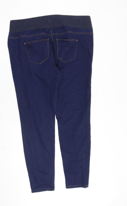 New Look Womens Blue Cotton Jegging Jeans Size 18 L29 in Regular