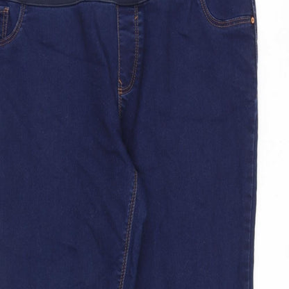 New Look Womens Blue Cotton Jegging Jeans Size 18 L29 in Regular