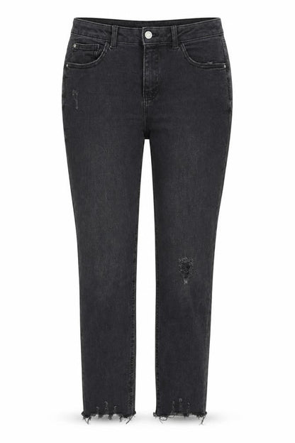 Womens UK Size 14 Denim & Co. Regular Fit Straight Grey Jeans