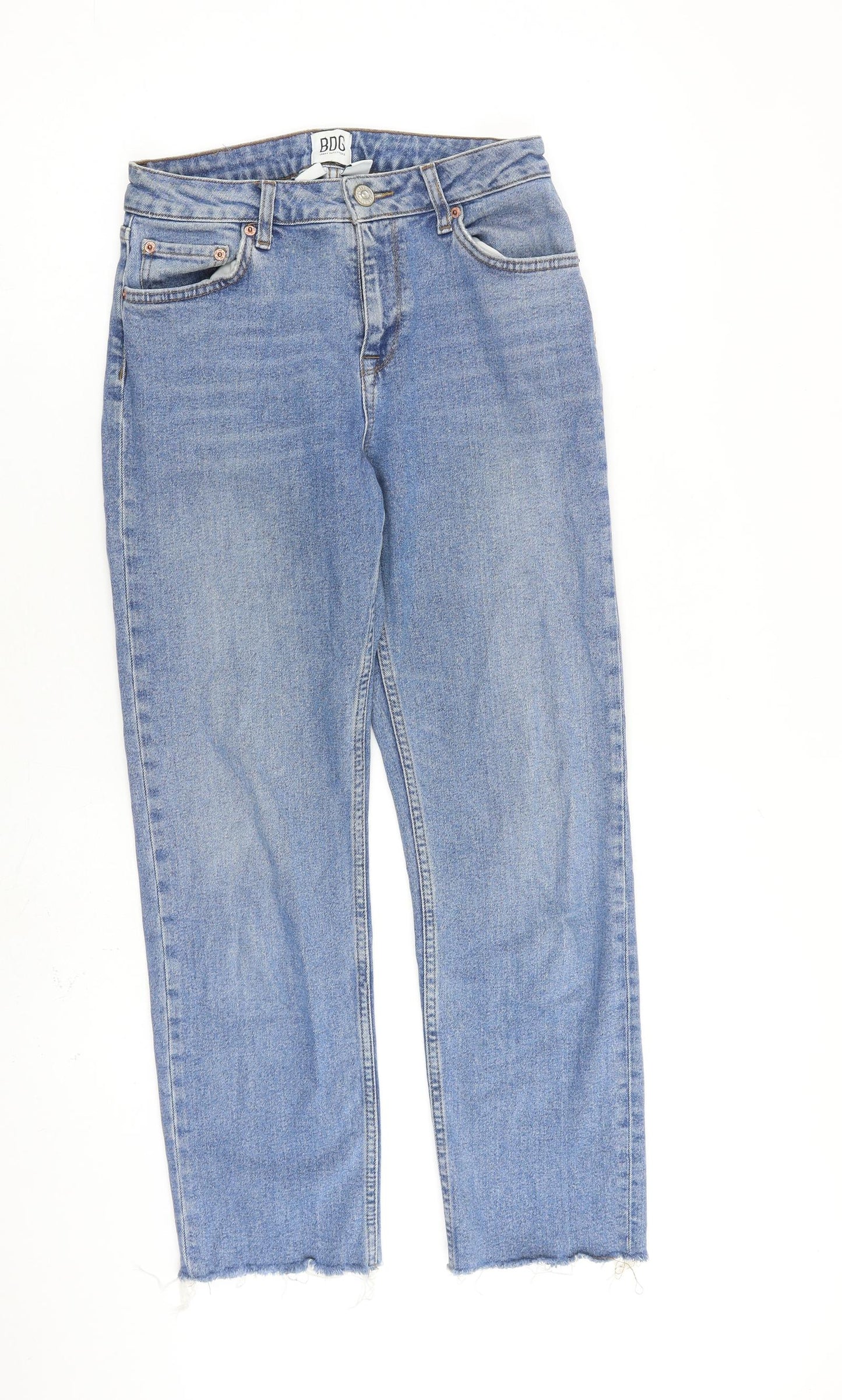 BDG Womens Blue Cotton Straight Jeans Size 28 in L32 in Regular Zip