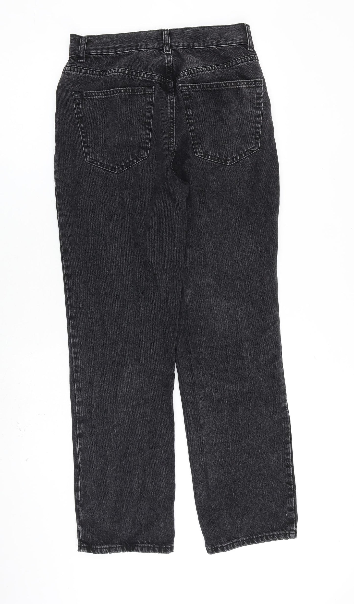 ASOS Womens Black Cotton Straight Jeans Size 28 in L30 in Regular Button