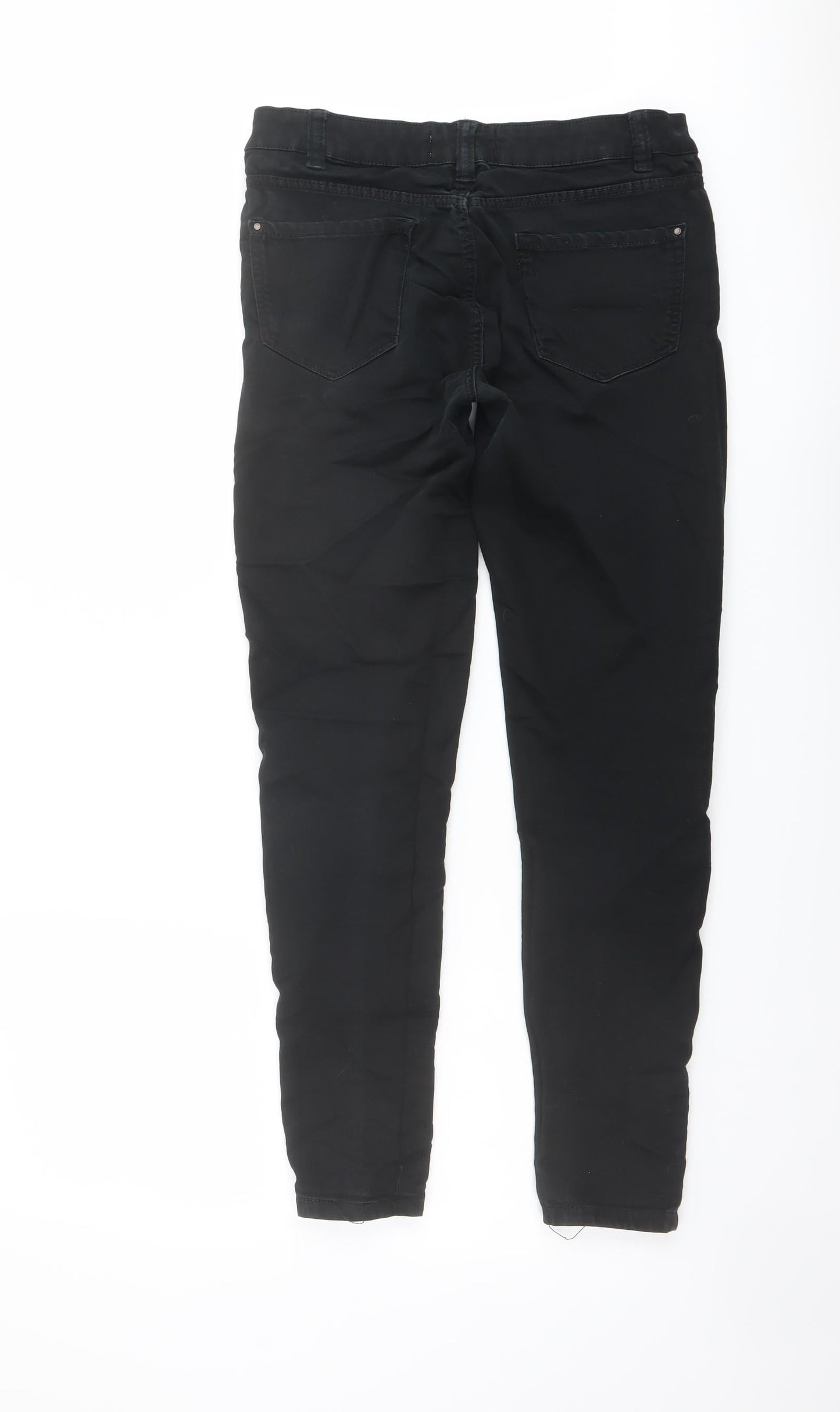 New Look Womens Black Cotton Skinny Jeans Size 10 L27 in Regular Zip