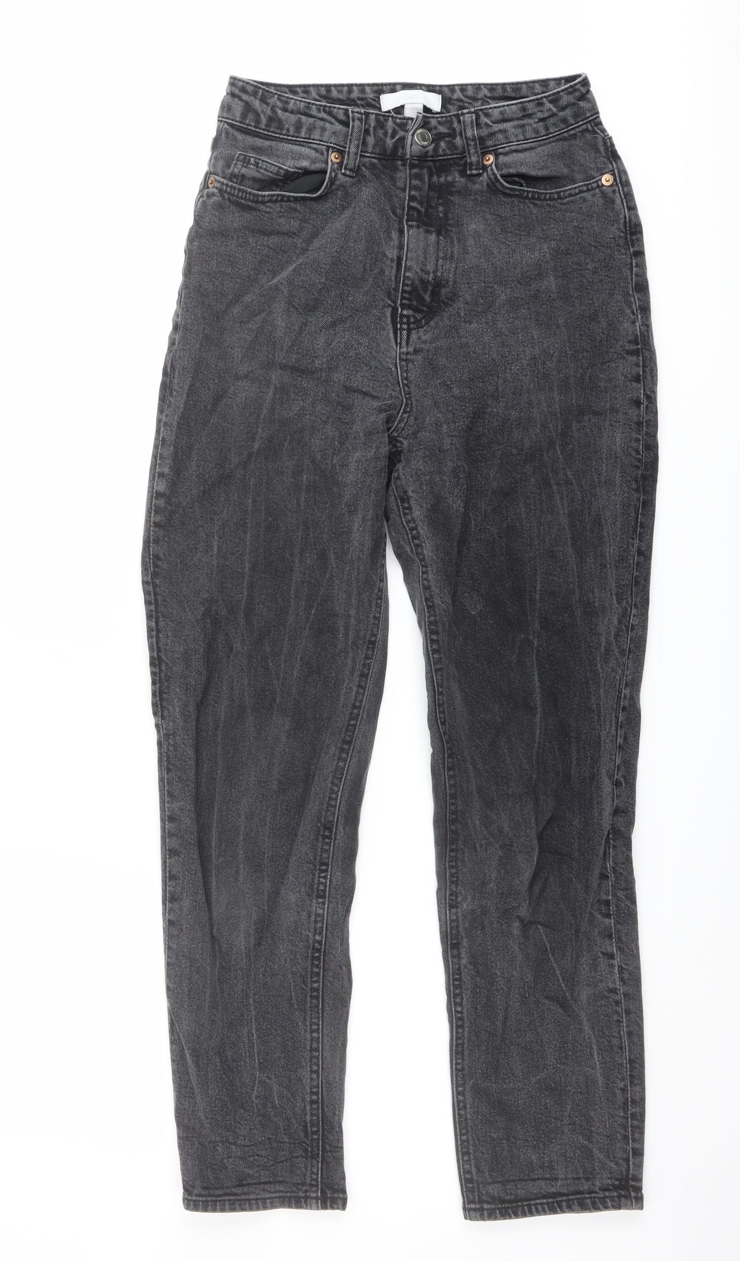 Womens UK Size 6 H&M Regular Fit Tapered Grey Jeans