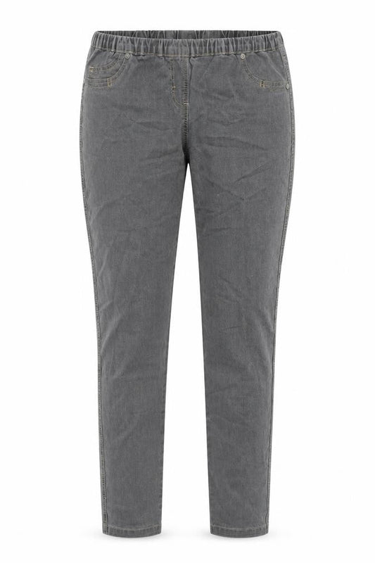 Front view of Red Herring women’s grey cotton jegging jeans, size UK 14, 29-inch leg regular