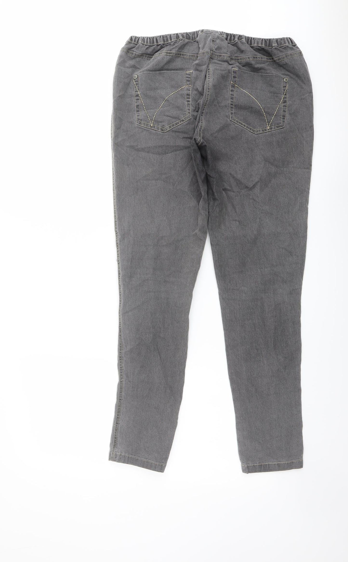 Red Herring Womens Grey Cotton Jegging Jeans Size 14 L29 in Regular