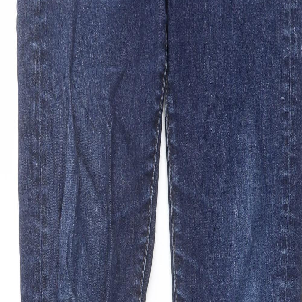 Uniqlo Womens Blue Cotton Skinny Jeans Size 26 in L32 in Regular Button