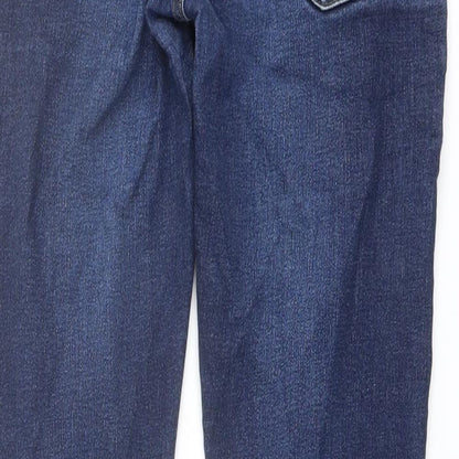 Uniqlo Womens Blue Cotton Skinny Jeans Size 26 in L32 in Regular Button