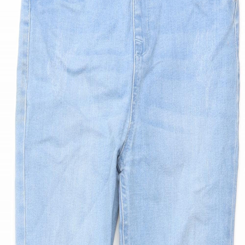 Denim & Co. Girls Blue Cotton Jegging Jeans Size 10-11 Years Regular Pullover - Raw Hem