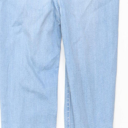 Denim & Co. Girls Blue Cotton Jegging Jeans Size 10-11 Years Regular Pullover - Raw Hem