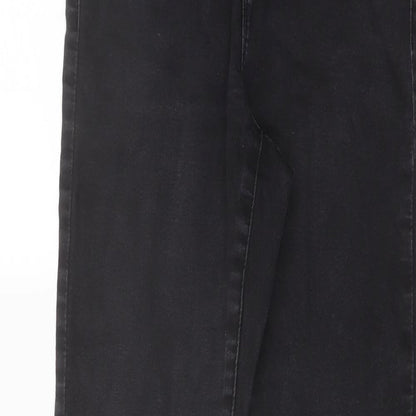 Denim & Co. Womens Grey Cotton Skinny Jeans Size 10 L29 in Regular Button