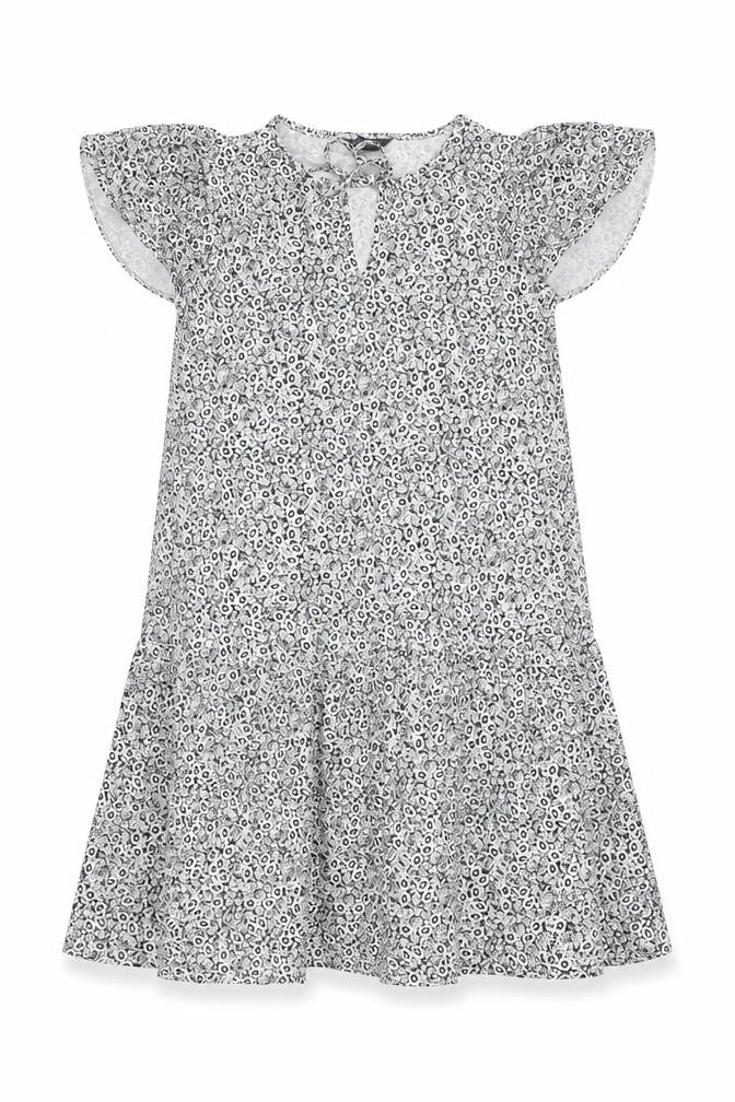 Marks and Spencer Womens White Geometric Viscose Trapeze & Swing Size 12 Round Neck Pullover