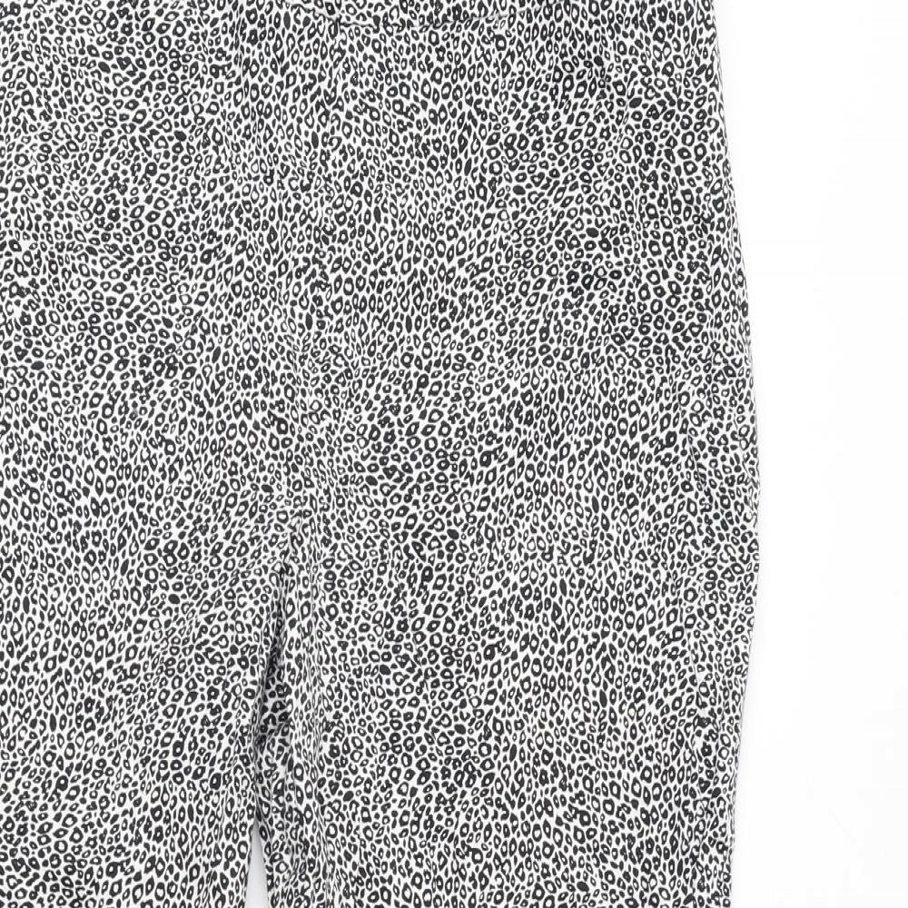 Womens UK Size 14 Marks and Spencer Regular Fit Carrot White Trousers
