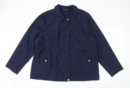 Classic Womens Blue Jacket Size L Zip