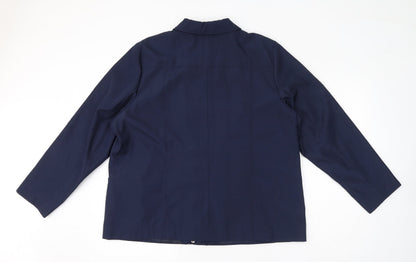 Classic Womens Blue Jacket Size L Zip