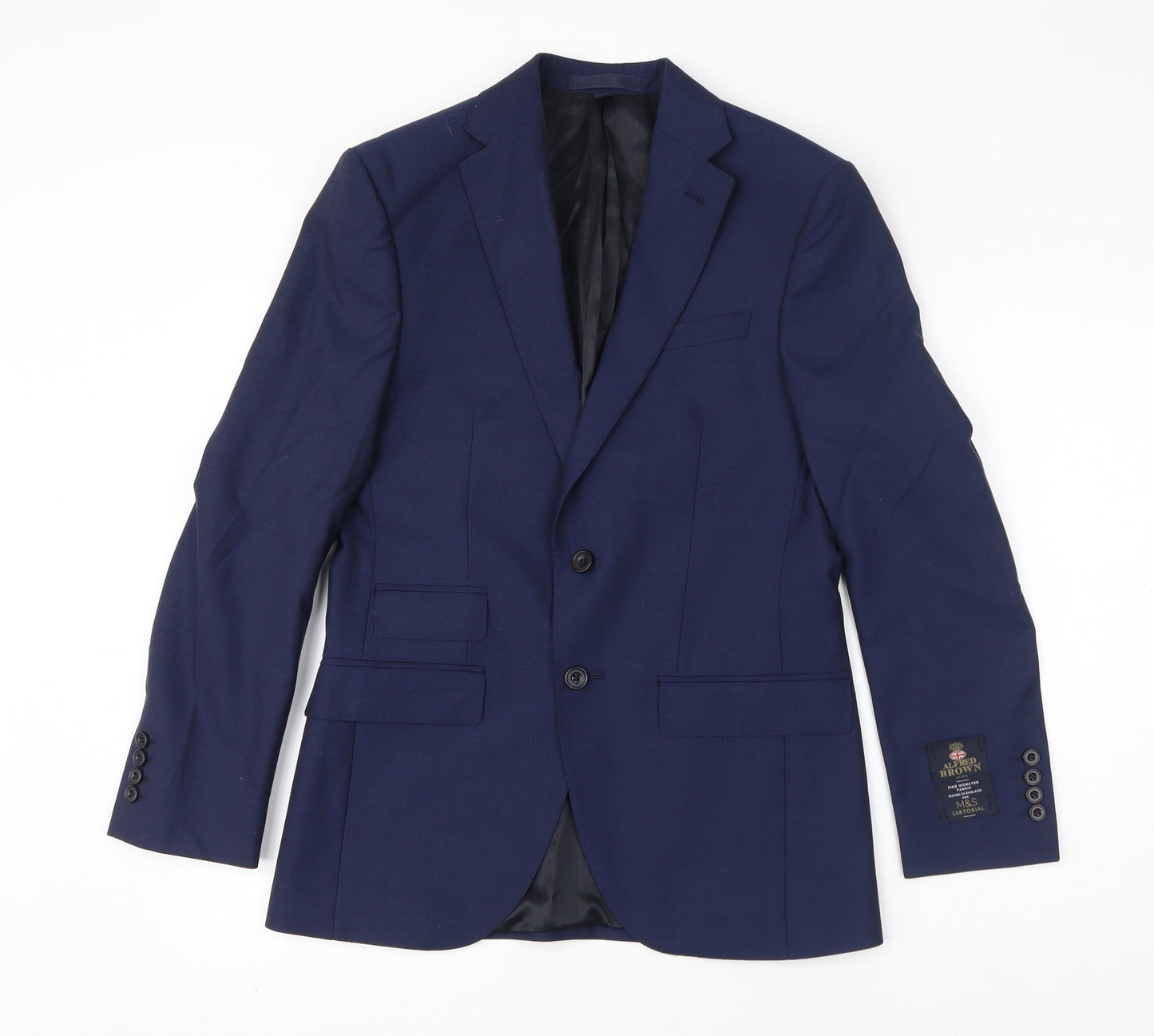 Mens UK Size 36 Marks and Spencer Regular Blue Suit Jacket