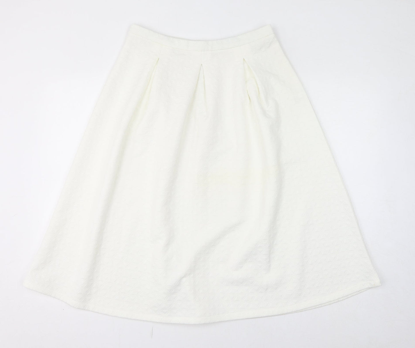 Fashion Union Womens White Polyester Tulip Skirt Size 12 Zip
