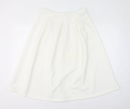 Fashion Union Womens White Polyester Tulip Skirt Size 12 Zip