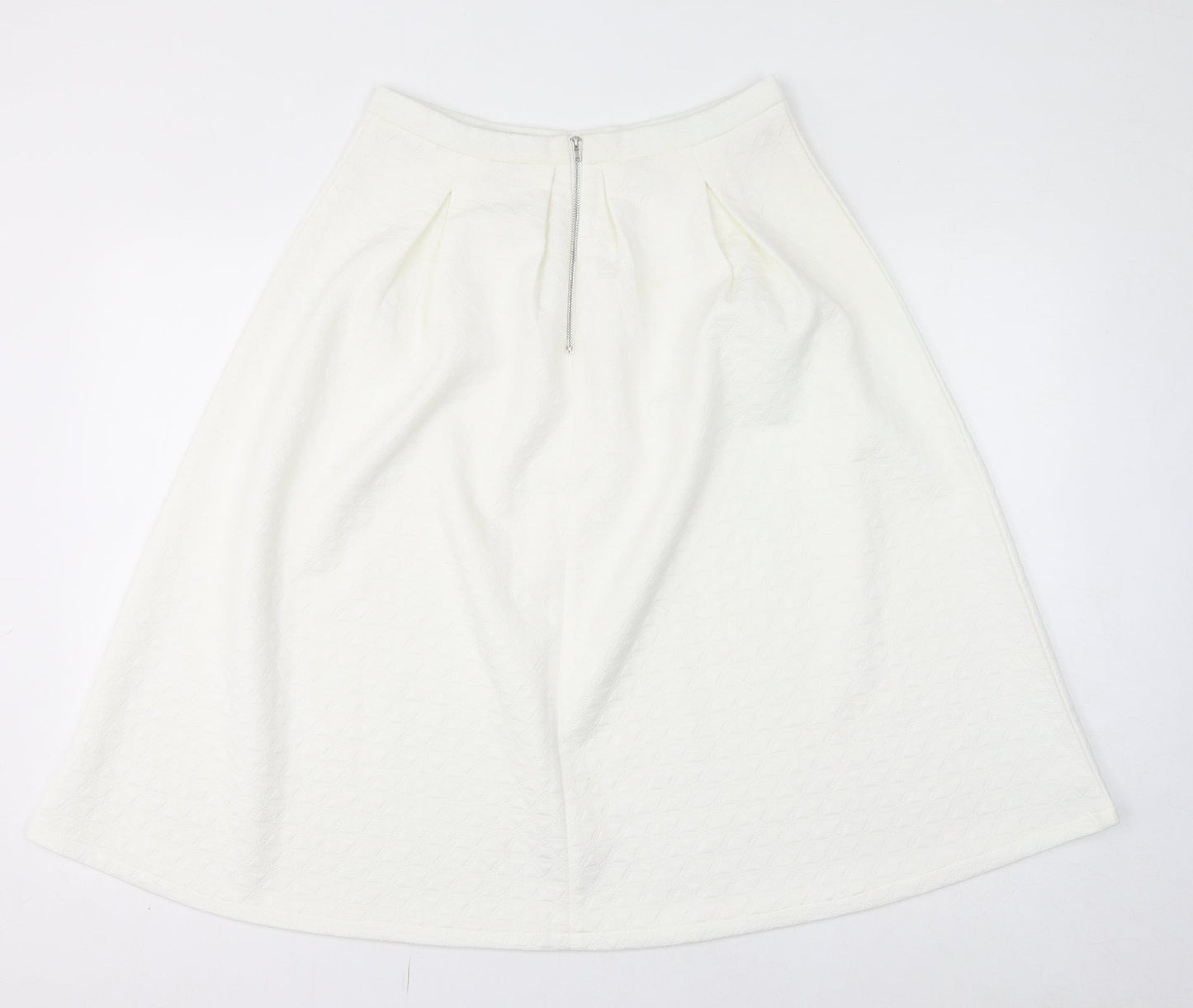Fashion Union Womens White Polyester Tulip Skirt Size 12 Zip