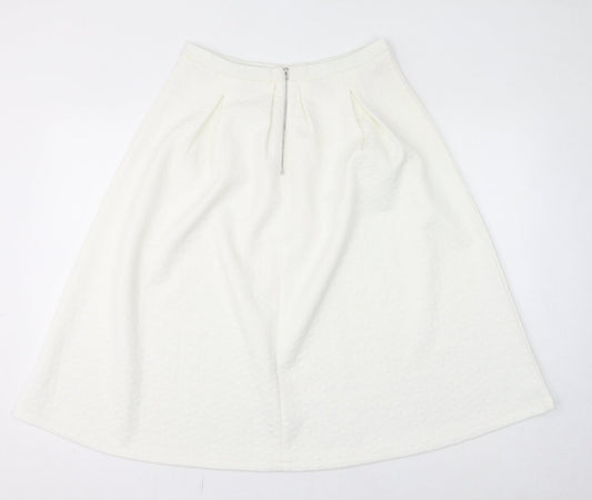 Fashion Union Womens White Polyester Tulip Skirt Size 12 Zip