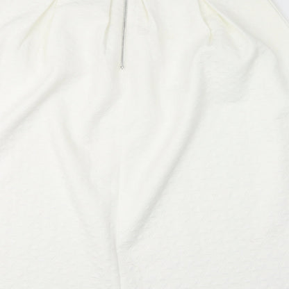 Fashion Union Womens White Polyester Tulip Skirt Size 12 Zip
