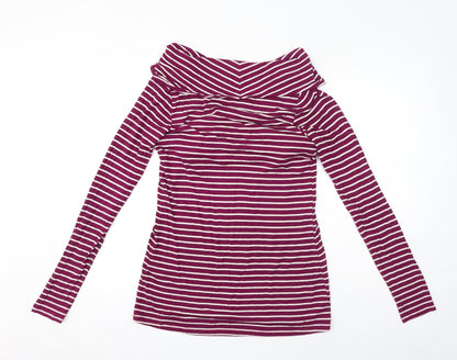 Womens UK Size S JoJo Maman Bébé Pink Basic T-Shirt