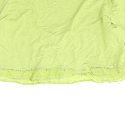Mado et les Autres Womens Green Viscose Cropped Blouse Size 12 V-Neck