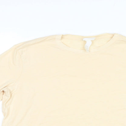 Womens UK Size S H&M Yellow Basic T-Shirt