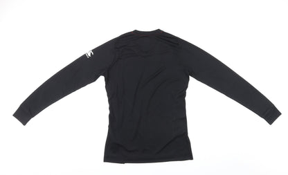 Canterbury Womens Black Polyester Basic Casual Size 8 Round Neck Pullover - Lions