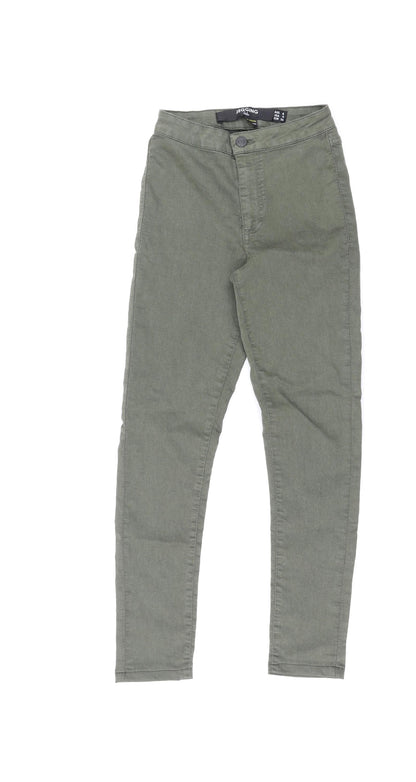 FACTORIE Womens Green Cotton Jegging Jeans Size 8 L27 in Regular Zip