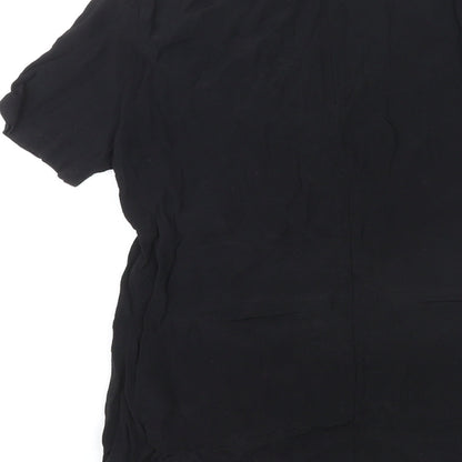 Bardot Womens Black Viscose Basic T-Shirt Size 6 Round Neck