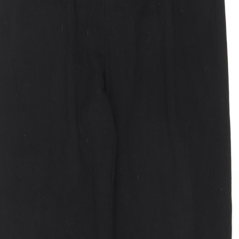Womens UK Size S Stradivarius Regular Fit Dress Pants Black Trousers
