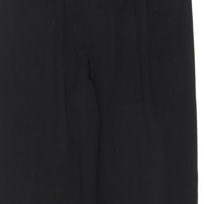 Womens UK Size S Stradivarius Regular Fit Dress Pants Black Trousers