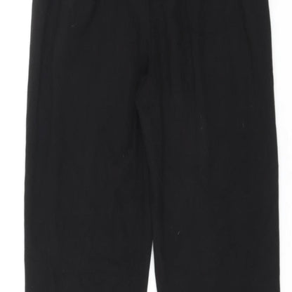 Womens UK Size S Stradivarius Regular Fit Dress Pants Black Trousers