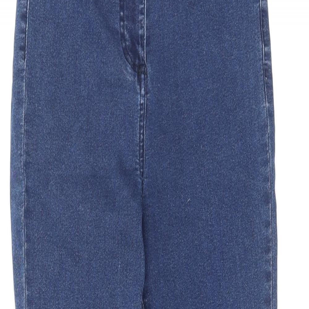 COLLUSION Womens Blue Cotton Skinny Jeans Size 26 L32 in Regular Zip