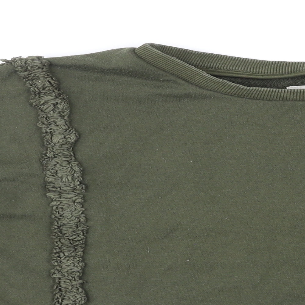 Moon River Womens Green Polyester Basic T-Shirt Size L Round Neck
