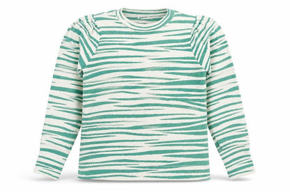 Gallerygre Womens Green Round Neck Animal Print Viscose Pullover Jumper Size M