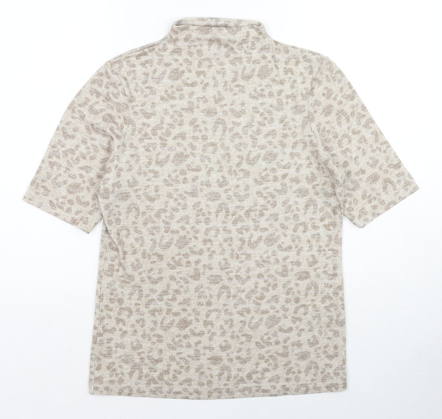 Womens UK Size 12 Marks and Spencer Beige Basic T-Shirt