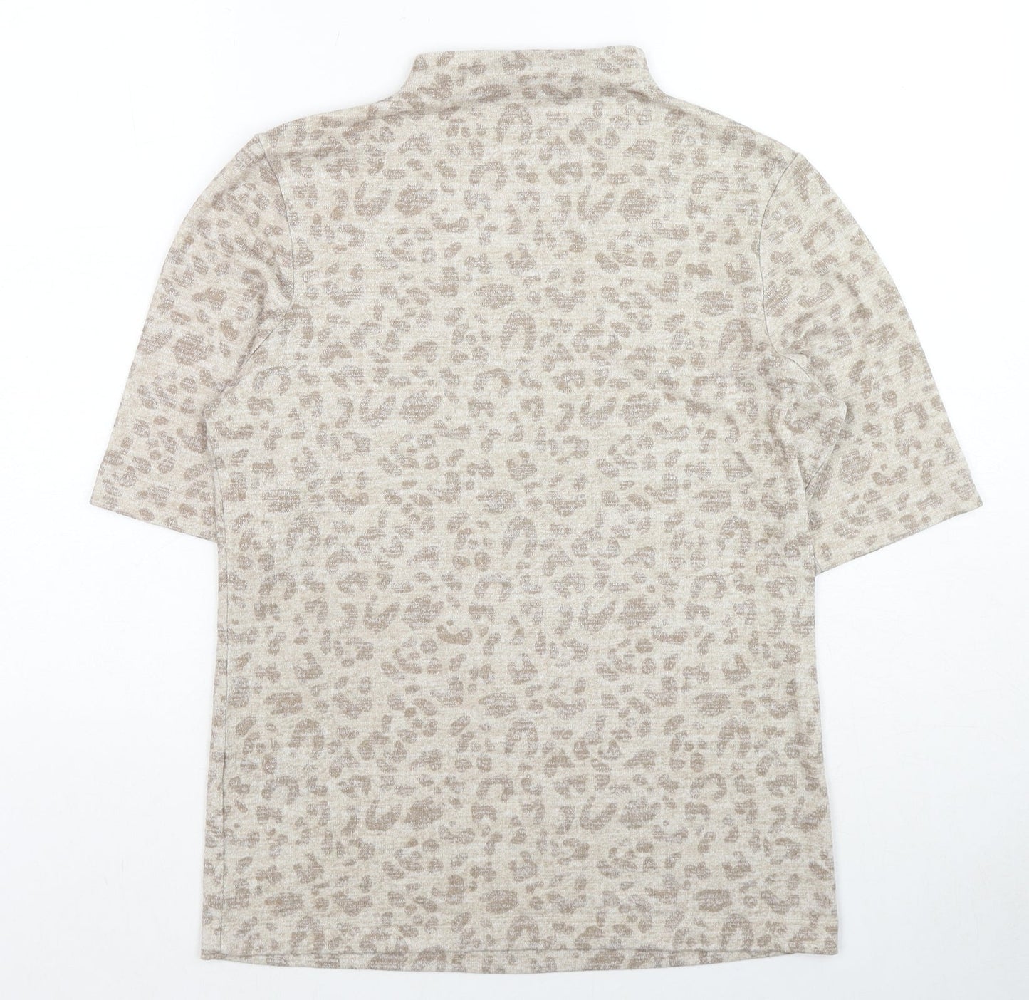Womens UK Size 12 Marks and Spencer Beige Basic T-Shirt