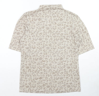 Womens UK Size 12 Marks and Spencer Beige Basic T-Shirt