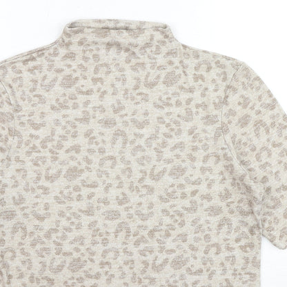Womens UK Size 12 Marks and Spencer Beige Basic T-Shirt