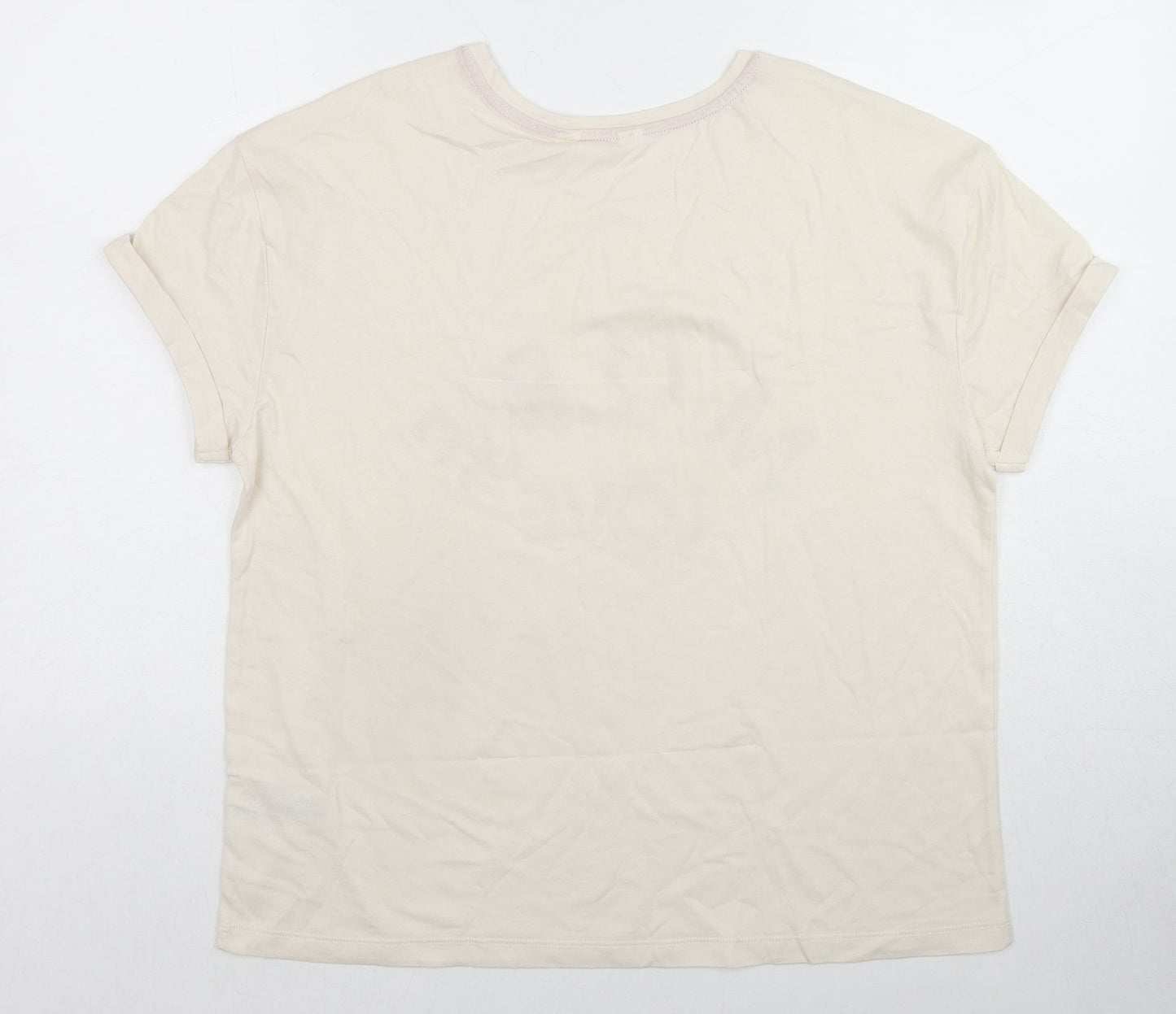 Womens UK Size M Marks and Spencer Ivory Basic T-Shirt