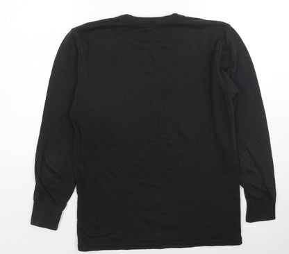 Mens UK Size S Marks and Spencer Black Pullover Sweatshirt